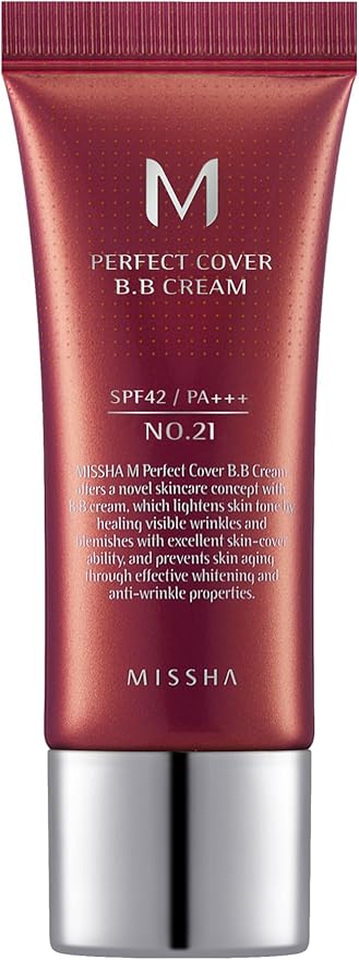MISSHA M Perfect Cover BB Cream, SPF42 PA+++ - 21 Light Beige (20ml)